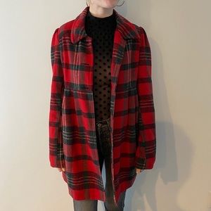 Red Plaid Coat
